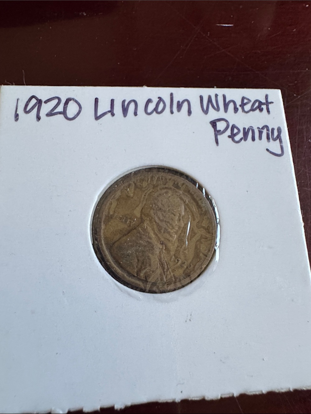 Vintage 1920 Wheat Penny - Brass Brown Collectible Coin